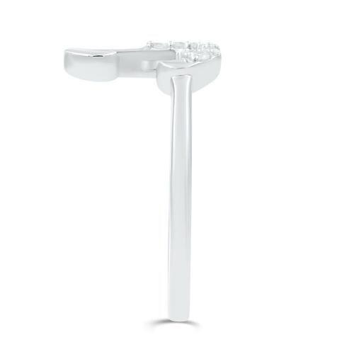 Love Spell Lab-grown Diamonds Letter J Initial Ring 0.10 Ct. T.w. in Sterling Silver