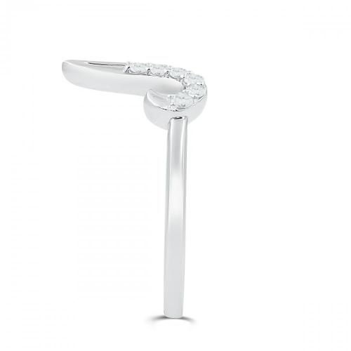 Love Spell Lab-grown Diamonds Letter M Initial Ring 0.10 Ct. T.w. in Sterling Silver