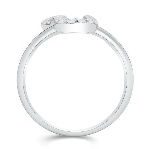 Love Spell Lab-grown Diamonds Letter U Initial Ring 0.10 Ct. T.w. in Sterling Silver