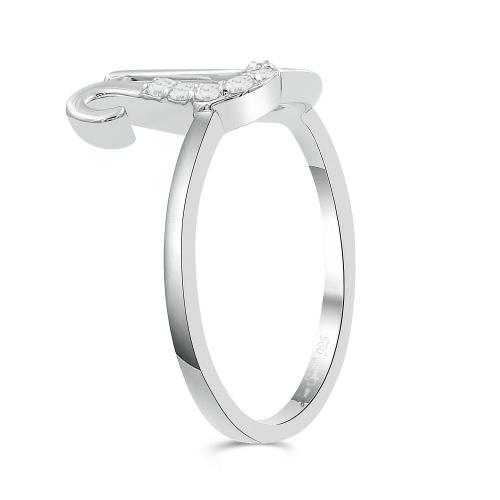 Love Spell Lab-grown Diamonds Letter W Initial Ring 0.10 Ct. T.w. in Sterling Silver