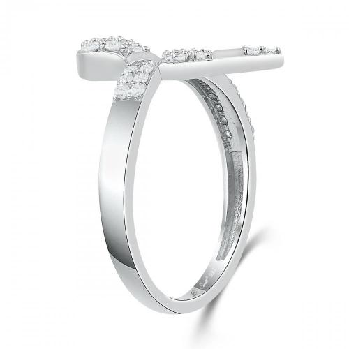 Love Spell Lab-grown Diamonds Serpent Ring 0.30 Ct. T.w. in Sterling Silver