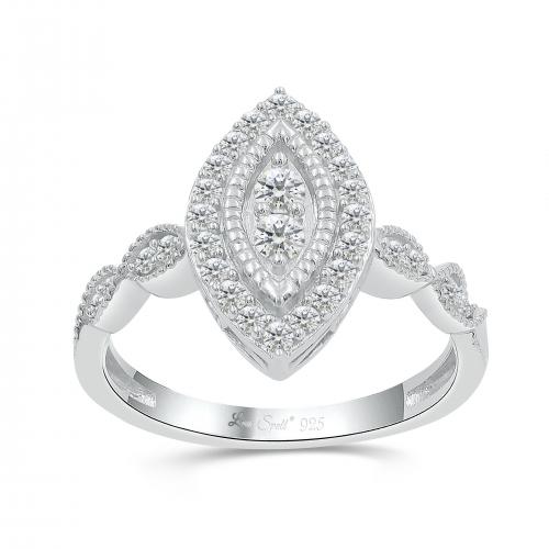 Love Spell Lab-grown Diamonds Halo Ring 0.50 Ct. T.w. in Sterling Silver