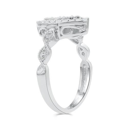 Love Spell Lab-grown Diamonds Halo Ring 0.50 Ct. T.w. in Sterling Silver