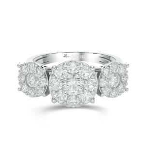 Love Spell Lab-grown Diamonds Composite Ring 2.20 Ct. T.w. in Sterling Silver