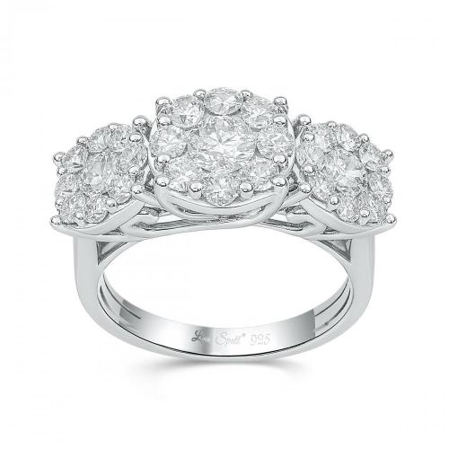 Love Spell Lab-grown Diamonds Composite Ring 2.20 Ct. T.w. in Sterling Silver