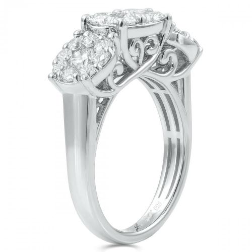 Love Spell Lab-grown Diamonds Composite Ring 2.20 Ct. T.w. in Sterling Silver