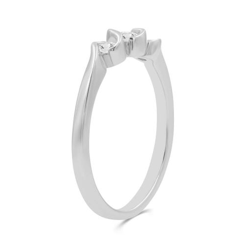 Love Spell Lab-grown Diamonds 3-stone Band 0.25 Ct. T.w. in Sterling Silver