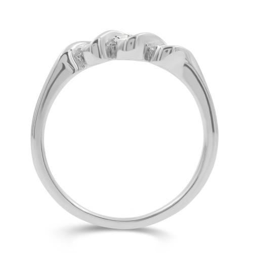Love Spell Lab-grown Diamonds 3-stone Band 0.25 Ct. T.w. in Sterling Silver