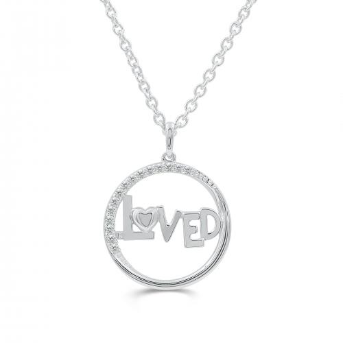 Love Spell Lab-grown Diamonds Loved Heart Pendant 0.15 Ct. T.w. in Sterling Silver