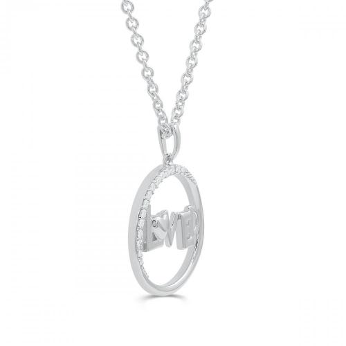 Love Spell Lab-grown Diamonds Loved Heart Pendant 0.15 Ct. T.w. in Sterling Silver