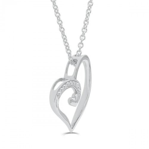 Love Spell Lab-grown Diamonds Heart Pendant 0.10 Ct. T.w. in Sterling Silver