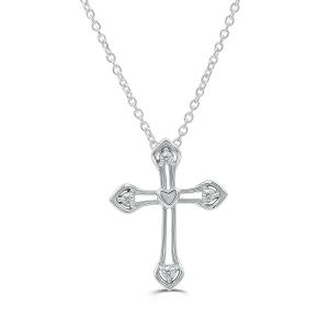 Love Spell Lab-grown Diamonds Cross Pendant 0.10 Ct. T.w. in Sterling Silver