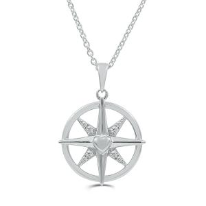 Love Spell Lab-grown Diamonds Star Logo Pendant 0.10 Ct. T.w. in Sterling Silver