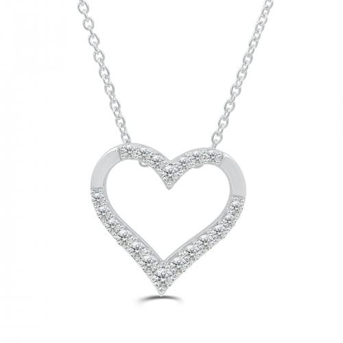 Love Spell Lab-grown Diamonds Heart Pendant 0.70 Ct. T.w. in Sterling Silver