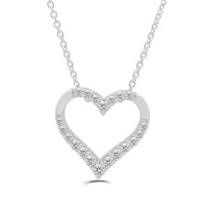 Love Spell Lab-grown Diamonds Heart Pendant 0.70 Ct. T.w. in Sterling Silver