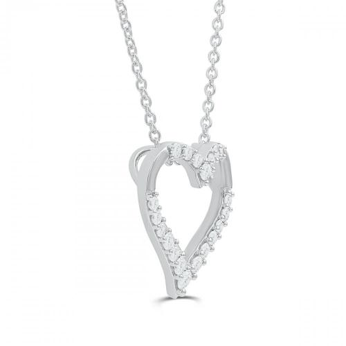 Love Spell Lab-grown Diamonds Heart Pendant 0.70 Ct. T.w. in Sterling Silver