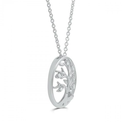 Love Spell Lab-grown Diamonds Life of Tree Pendant 0.10 Ct. T.w. in Sterling Silver