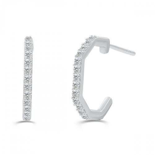 Love Spell Lab-grown Diamonds Hoops 0.25 Ct. T.w. in Sterling Silver