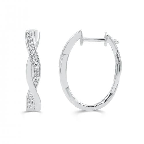 Love Spell Lab-grown Diamonds Infinity Hoops 0.25 Ct. T.w. in Sterling Silver