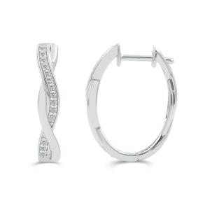 Love Spell Lab-grown Diamonds Infinity Hoops 0.25 Ct. T.w. in Sterling Silver