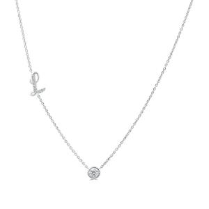 Bella by Ovani® Letter Initial "L" Necklace 0.30 Ct. T.w. in 10K White Gold