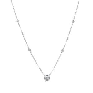 Love Spell Lab-grown Diamonds Round Necklace 0.45 Ct. T.w. in Sterling Silver