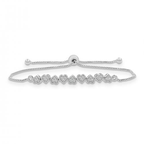 Love Spell Lab-grown Diamonds Bolo Bracelet 0.25 Ct. T.w. in Sterling Silver