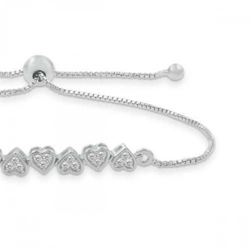 Love Spell Lab-grown Diamonds Bolo Bracelet 0.25 Ct. T.w. in Sterling Silver