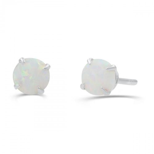 Love Spell Lab-grown Diamonds Opal Studs in Sterling Silver
