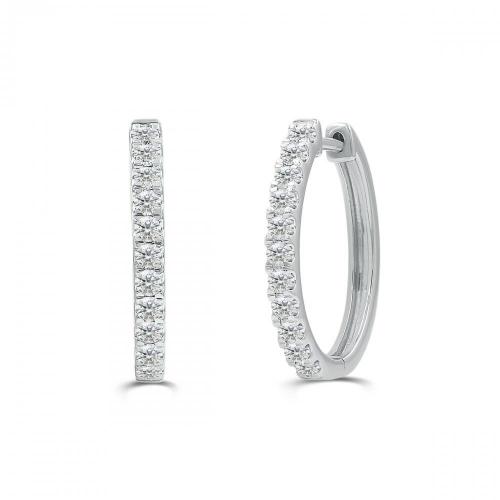 Love Spell Lab-grown Diamonds Hoops 1 Ct. T.w. in Sterling Silver