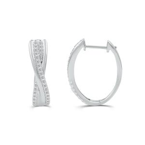 Love Spell Lab-grown Diamonds Infinity Hoops 0.55 Ct. T.w. in Sterling Silver