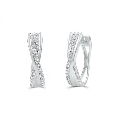Love Spell Lab-grown Diamonds Infinity Hoops 0.55 Ct. T.w. in Sterling Silver