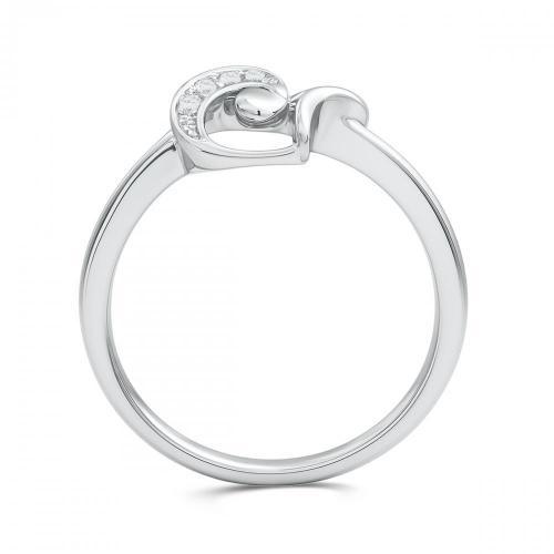 Love Spell Lab-grown Diamonds Heart Promise Ring 0.05 Ct. T.w. in Sterling Silver
