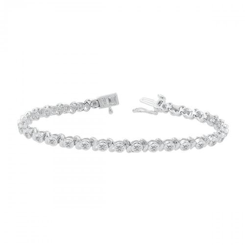 Love Spell Lab-grown Diamonds Tennis Bracelet 2.05 Ct. T.w. in Sterling Silver