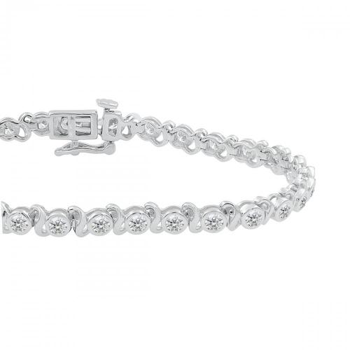 Love Spell Lab-grown Diamonds Tennis Bracelet 2.05 Ct. T.w. in Sterling Silver