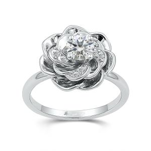 Love Spell Lab-grown Diamonds Flower Ring 0.50 Ct. T.w. in Sterling Silver