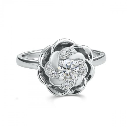 Love Spell Lab-grown Diamonds Flower Ring 0.50 Ct. T.w. in Sterling Silver