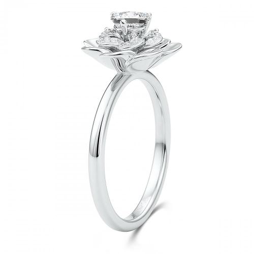 Love Spell Lab-grown Diamonds Flower Ring 0.50 Ct. T.w. in Sterling Silver