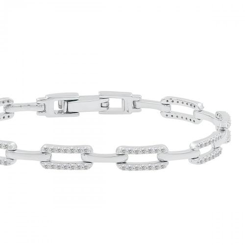 Love Spell Lab-grown Diamonds Paperclip Bracelet 1.35 Ct. T.w. in Sterling Silver