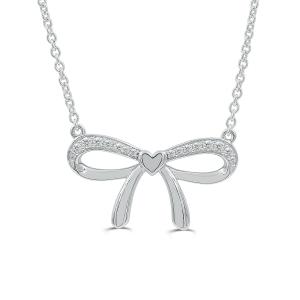 Love Spell Lab-grown Diamonds Knot Necklace 0.30 Ct. T.w. in Sterling Silver