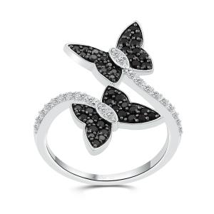 Love Spell Lab-grown Diamonds Butterfly Ring 2.25 Ct. T.w. in Sterling Silver