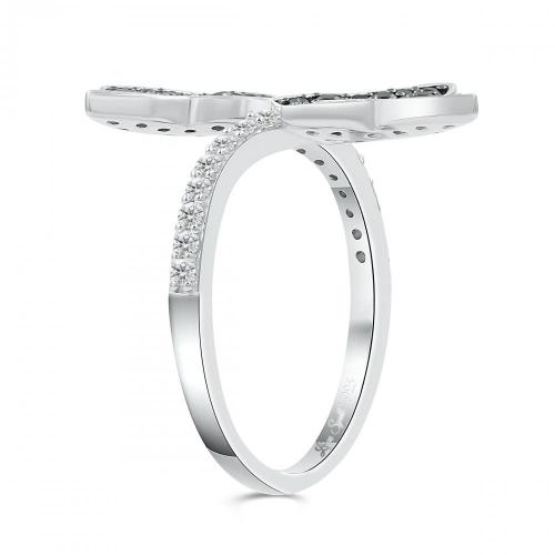 Love Spell Lab-grown Diamonds Butterfly Ring 2.25 Ct. T.w. in Sterling Silver