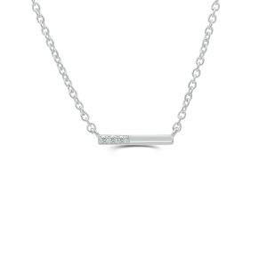 Love Spell Lab-grown Diamonds Bar Necklace 0.05 Ct. T.w. in Sterling Silver