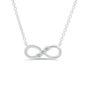 Love Spell Lab-grown Diamonds Infinity Necklace 0.15 Ct. T.w. in Sterling Silver