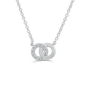 Love Spell Lab-grown Diamonds Circle of Life Necklace 0.20 Ct. T.w. in Sterling Silver