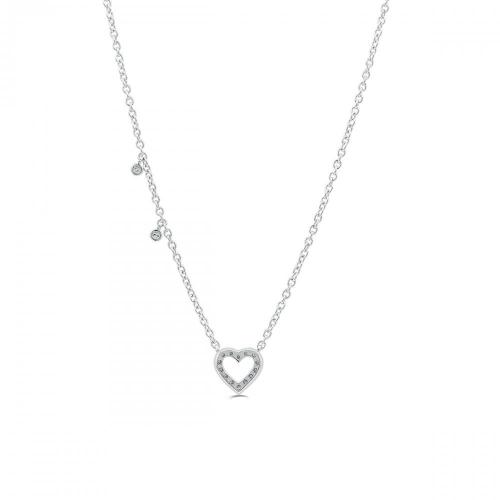Love Spell Lab-grown Diamonds Heart Necklace 0.20 Ct. T.w. in Sterling Silver