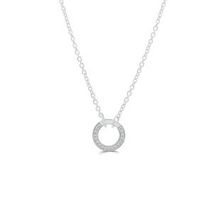 Love Spell Lab-grown Diamonds Circle of Life Necklace 0.15 Ct. T.w. in Sterling Silver