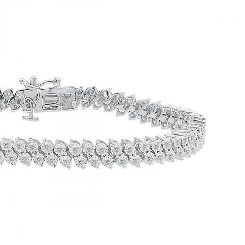 Love Spell Lab-grown Diamonds Cuban Bracelet 2 Ct. T.w. in Sterling Silver