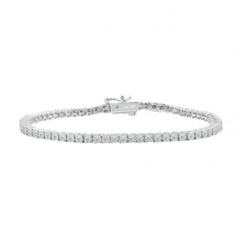 Love Spell Lab-grown Diamonds Tennis Bracelet 0.85 Ct. T.w. in Sterling Silver