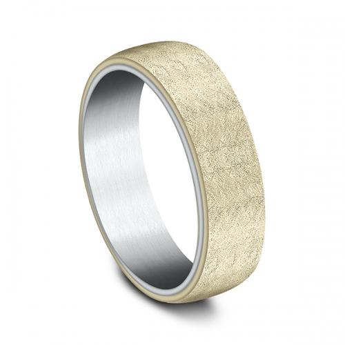Comfort-Fit Design Wedding Band in Multi-Gold (6.5 mm)
